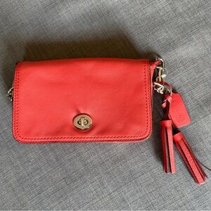 COACH Red Leather Crossbody Bag